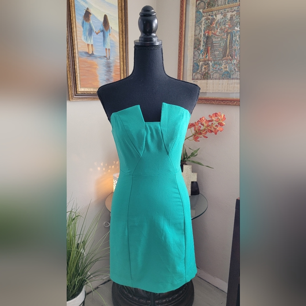Karlie Size Small Strapless Green Dress
